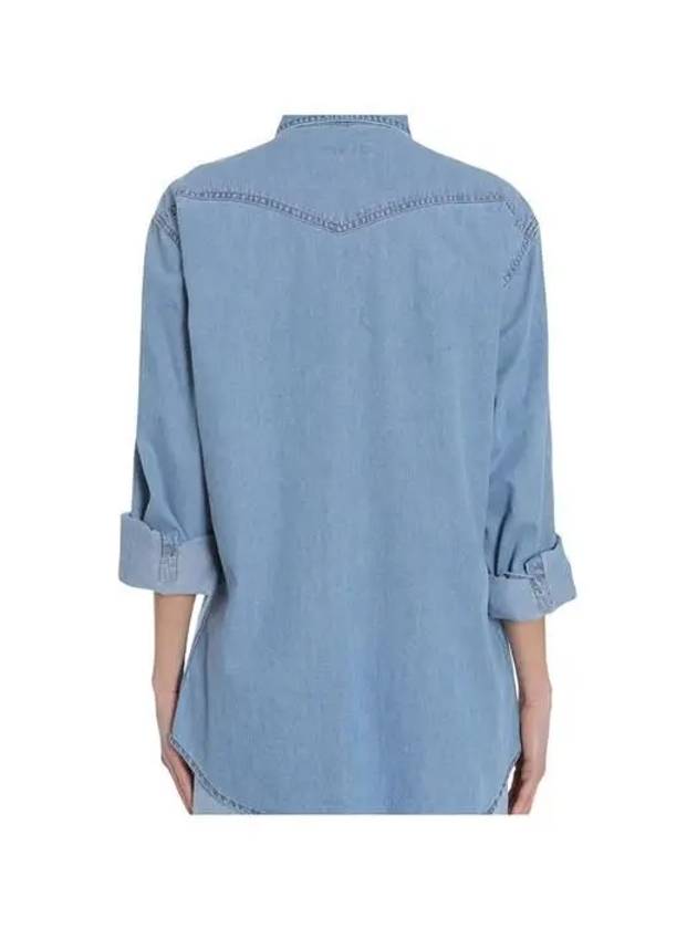 FORTE COUTURE Dolphin Patch Oversized Denim Shirt - FORTE FORTE - BALAAN 3