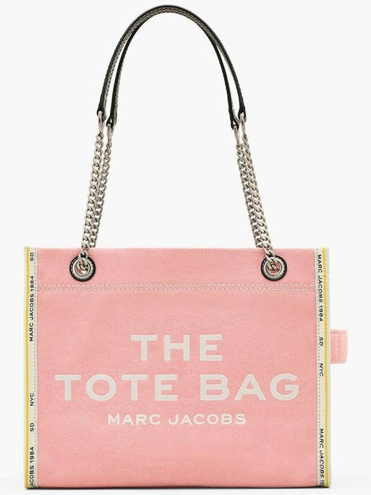 Denim Chain The Medium Tote Ribbon Pink 2F4HTT018H05 669 - MARC JACOBS - BALAAN 1