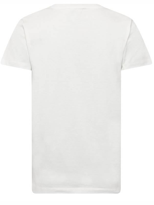 Cotton Short Sleeve T-Shirt White - MAX MARA - BALAAN 3