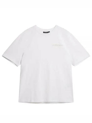 Dale Seasonal Print Short Sleeve T-Shirt White - J.LINDEBERG - BALAAN 1