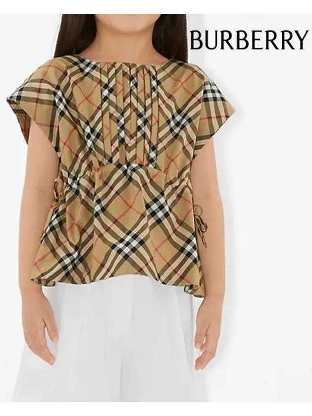 Kids Vintage Check Blouse Archive Beige - BURBERRY - BALAAN 6