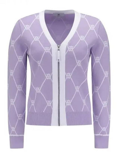 Anew Women s Monogram Logo Intarsia Spring Fall Cardigan LV Domestic Product GQCY23021060118 - ANEWGOLF - BALAAN 1