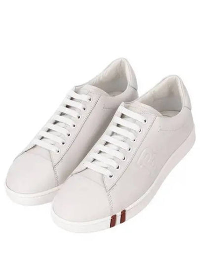 logo leather low-top sneakers white - BALLY - BALAAN 2