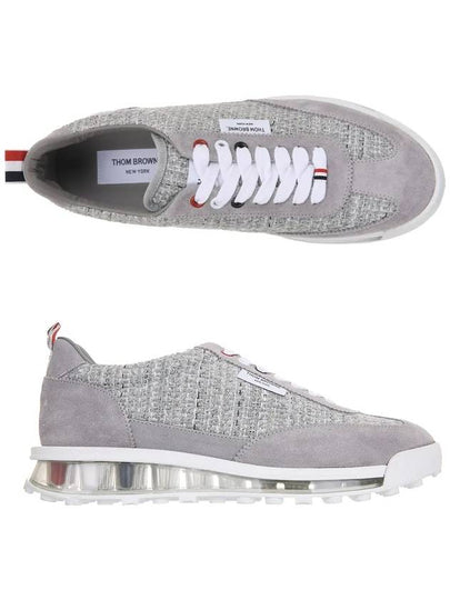 Cotton Tweed Tech Low Top Sneakers Grey - THOM BROWNE - BALAAN 2