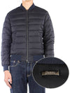 Men's L'aviatore Padded Bomber Jacket Dark Navy - HERNO - BALAAN 2