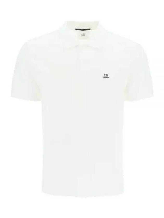 1020 Jersey Logo Polo Shirt White - CP COMPANY - BALAAN 1