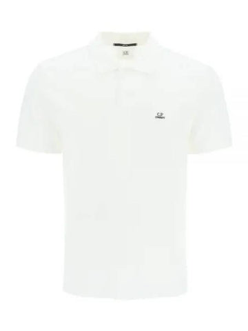 1020 Jersey Logo Polo Shirt White - CP COMPANY - BALAAN 1