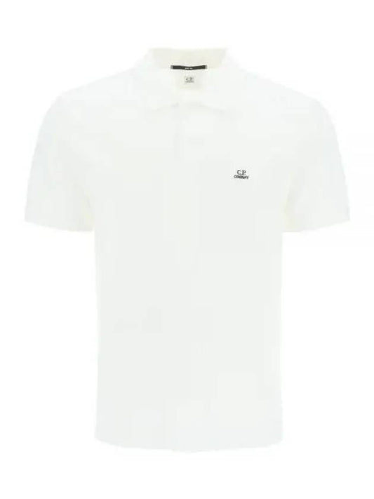 1020 Jersey Logo Polo Shirt White - CP COMPANY - BALAAN 2