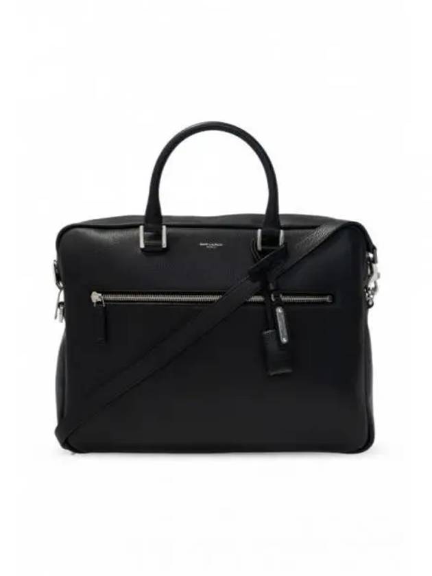 Sac de Jour Supple Brief Case Black - SAINT LAURENT - BALAAN.