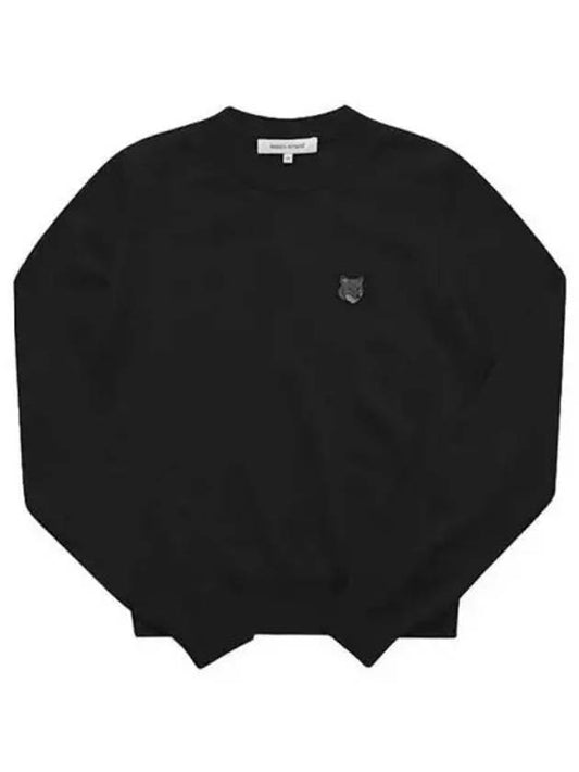 Bold Fox Head Wool Knit Top Black - MAISON KITSUNE - BALAAN 2