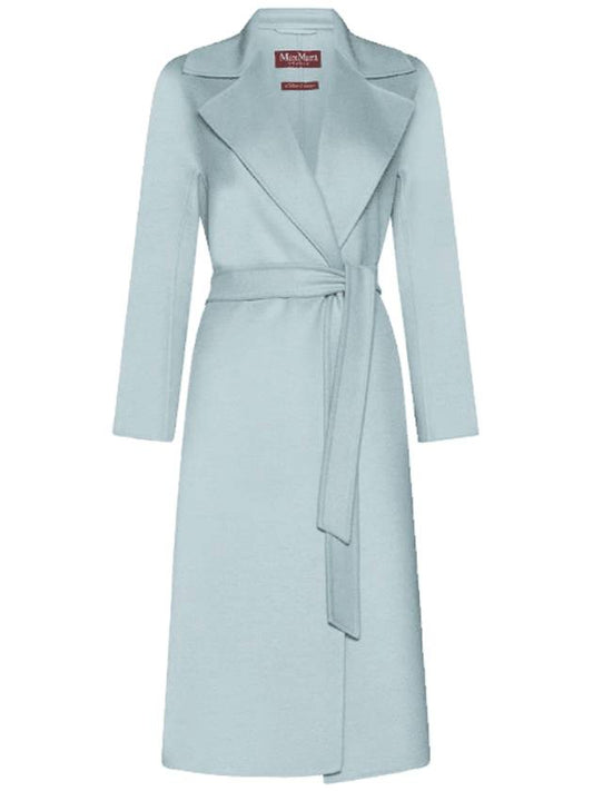 Cles Cashmere Silk Wool Single Coat Aquamarine - MAX MARA - BALAAN 1