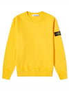 Wappen Patch Crew Neck Sweatshirt Yellow - STONE ISLAND - BALAAN 2