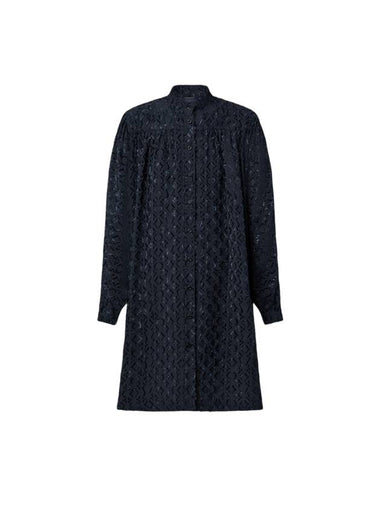 Reverse Monogram Fil Coupe Shirt Midi Dress Dark Navy - LOUIS VUITTON - BALAAN 1