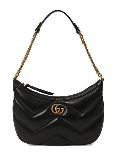 Marmont Small Leather Shoulder Bag Black - GUCCI - BALAAN 2