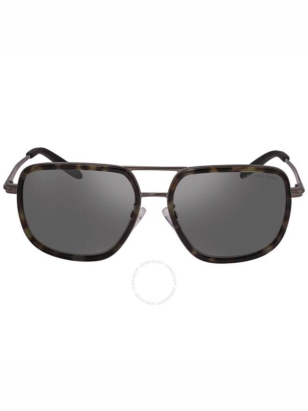 Michael Kors Del Ray Gunmetal Mirrored Rectangular Men's Sunglasses MK1110 10026G 59 - MICHAEL KORS - BALAAN 1