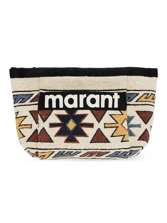 Fwoden Geometric Pattern Pouch Bag Beige - ISABEL MARANT - BALAAN 2