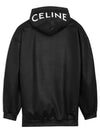 Laminated Fleece Oversized Zip-up Hoodie Black - CELINE - BALAAN 2