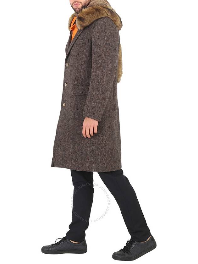 Detachable Hooded Wool Single Coat Gray - BURBERRY - BALAAN 3