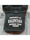 Property Embroidered Denim Ball Cap Black - BALENCIAGA - BALAAN.