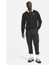 Club Fleece Long Sleeve Polo Shirt Black - NIKE - BALAAN 5