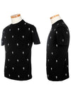 Signature Embroidered Cotton Short Sleeve T-Shirt Black - NEIL BARRETT - BALAAN 3