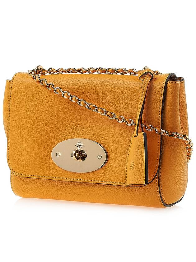 Lily Satchel Chain Leather Cross Bag Yellow - MULBERRY - BALAAN 3