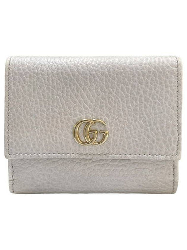 Women s 524672 GG Marmont Ivory Color Half Wallet - GUCCI - BALAAN 1