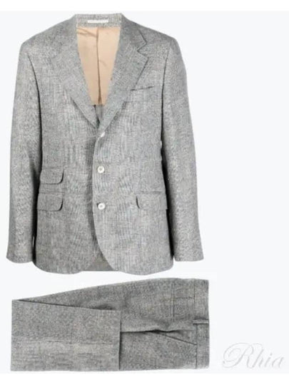 houndstooth check suit gray - BRUNELLO CUCINELLI - BALAAN 2