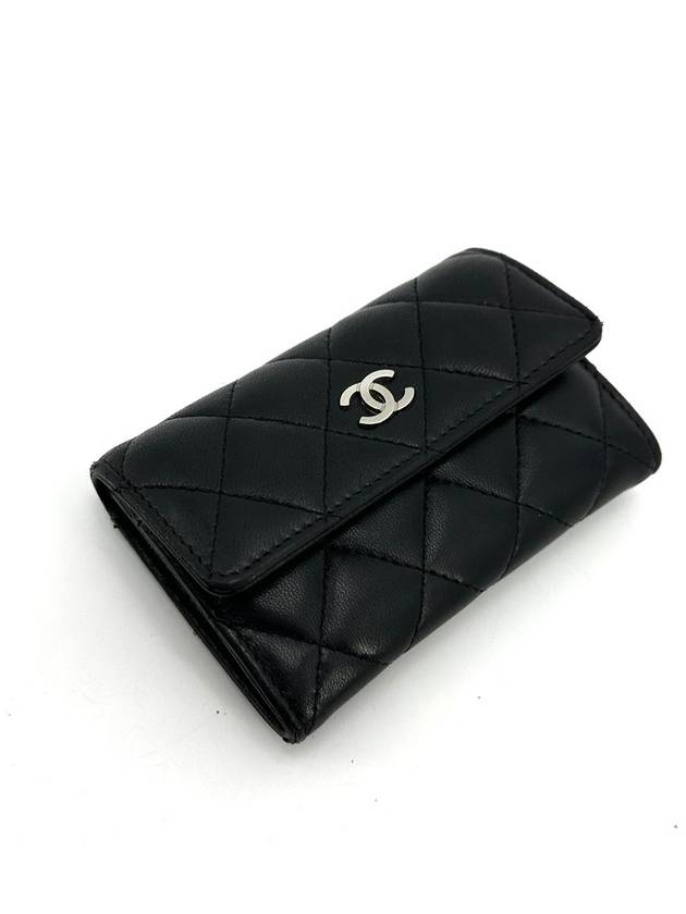 Lambskin silver flap card wallet - CHANEL - BALAAN 6