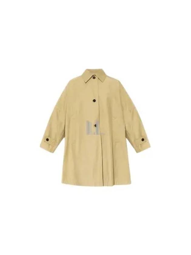 Gabardine Oversized Cotton Single Coat Beige - TOTEME - BALAAN 2