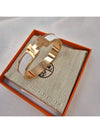 Clic H Bracelet Rose Gold Blanc - HERMES - BALAAN 4