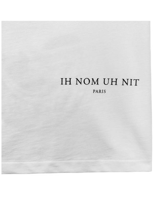 Men's Milk Mask Printing Short Sleeve T-Shirt White - IH NOM UH NIT - BALAAN 5