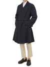 Cotton Blend Over Single Coat Navy - PRADA - BALAAN 6