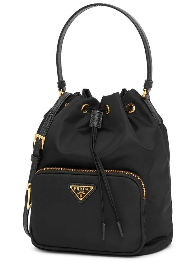 Duet Re-Nylon Bucket Bag Black Gold - PRADA - BALAAN 3