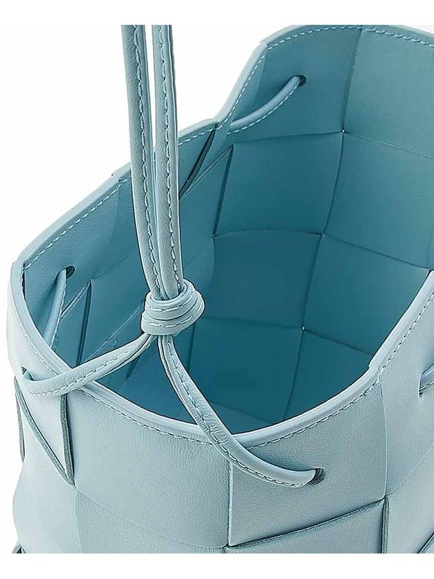 Intrecciato Cassette Small Bucket Bag Teal Washed - BOTTEGA VENETA - BALAAN 8