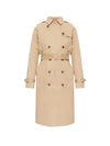 Greta Double Breasted Cotton Trench Coat Beige - A.P.C. - BALAAN 2