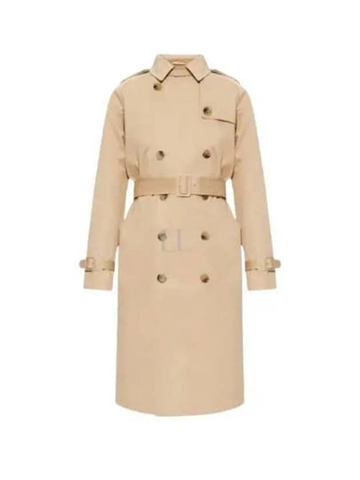 Greta Double Breasted Cotton Trench Coat Beige - A.P.C. - BALAAN 2