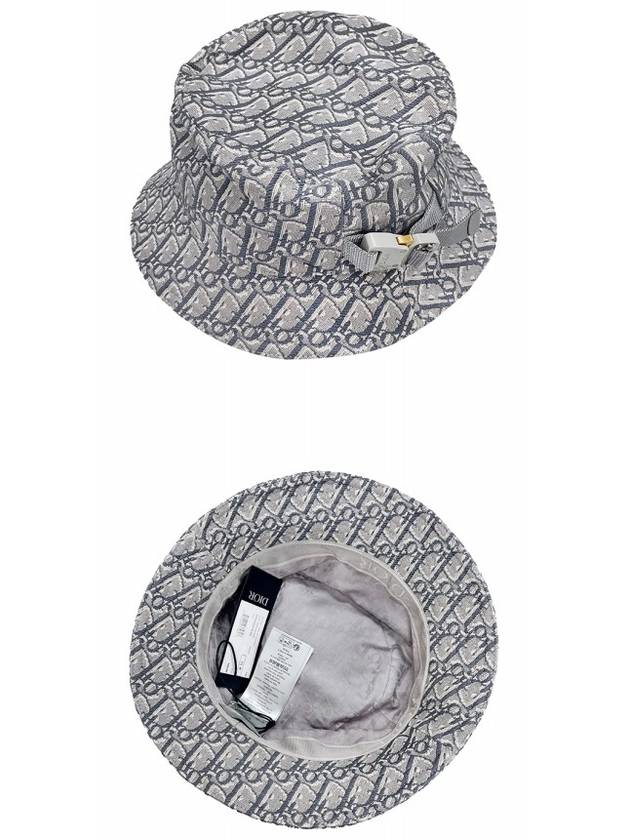 Oblique Jacquard Bucket Hat Deep Grey - DIOR - BALAAN 5