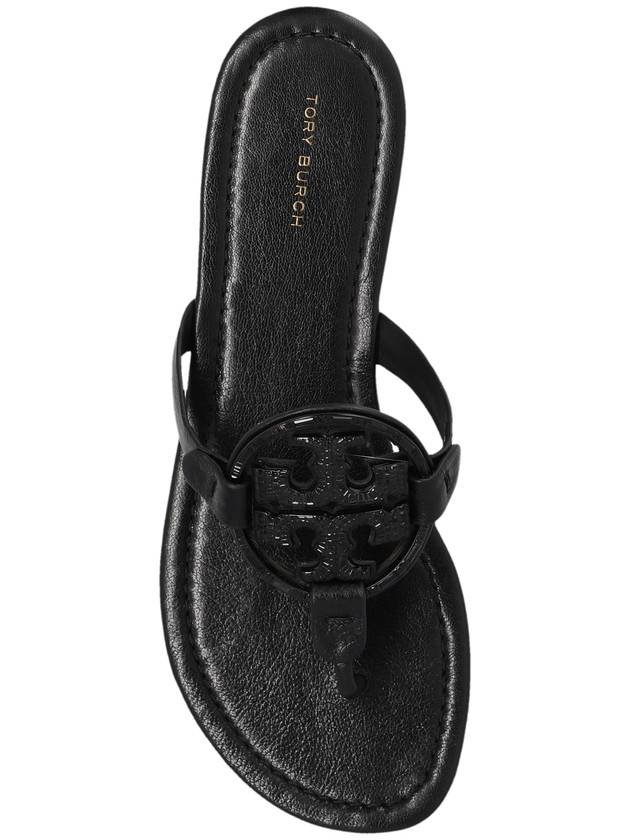 Tory Burch Leather Slides, Women's, Black - TORY BURCH - BALAAN 6