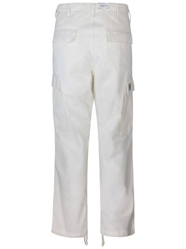 Moraga Twill Regular Cargo Straight Pants White - CARHARTT WIP - BALAAN 3