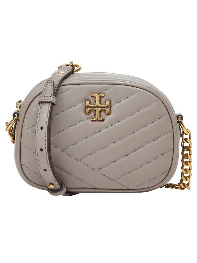 Kira Chevron Small Shoulder Bag Beige - TORY BURCH - BALAAN 1