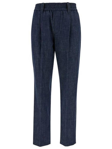 Straight Pants M0F28P5823C900 Blu - BRUNELLO CUCINELLI - BALAAN 1