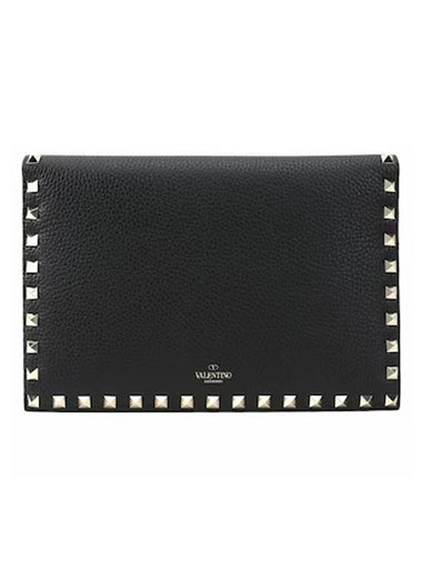 Rockstud Clutch Bag Black - VALENTINO - BALAAN 1