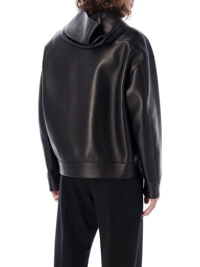 Hooded leather bomber - VALENTINO - BALAAN 2