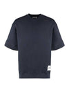 Logo Patch Cotton Short Sleeve T-Shirt Navy - JIL SANDER - BALAAN 2