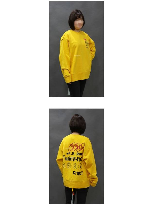 Vintage Back Logo Over Sweatshirt Yellow - OFF WHITE - BALAAN 5