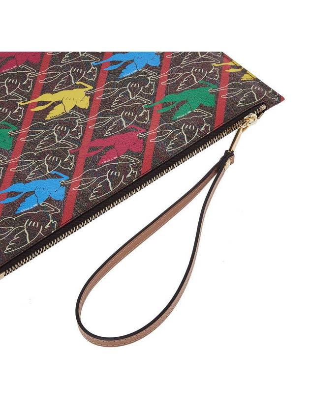 Paisley Pegasus Strap Clutch Bag Brown Blue Yellow - ETRO - BALAAN 10