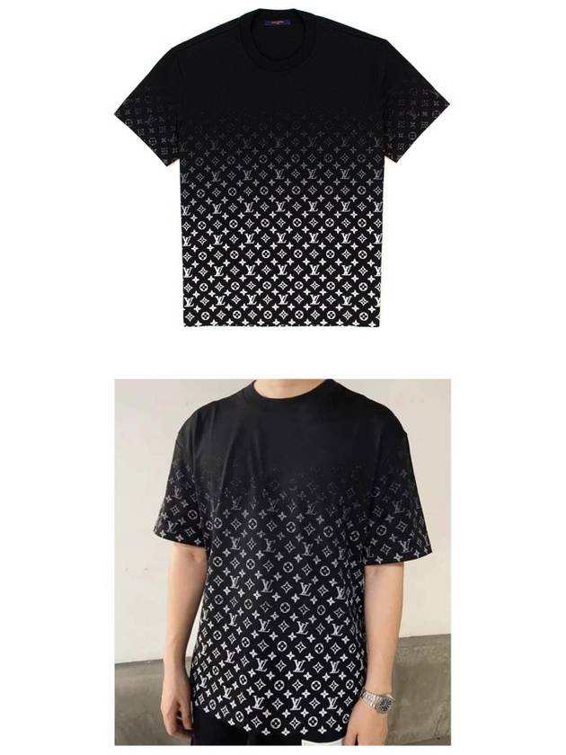 Men's Monogram Gradient Short Sleeve T-Shirt Black - LOUIS VUITTON - BALAAN 5