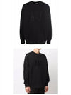 Chest Embroidery Logo Sweatshirt Black - AMI - BALAAN 5