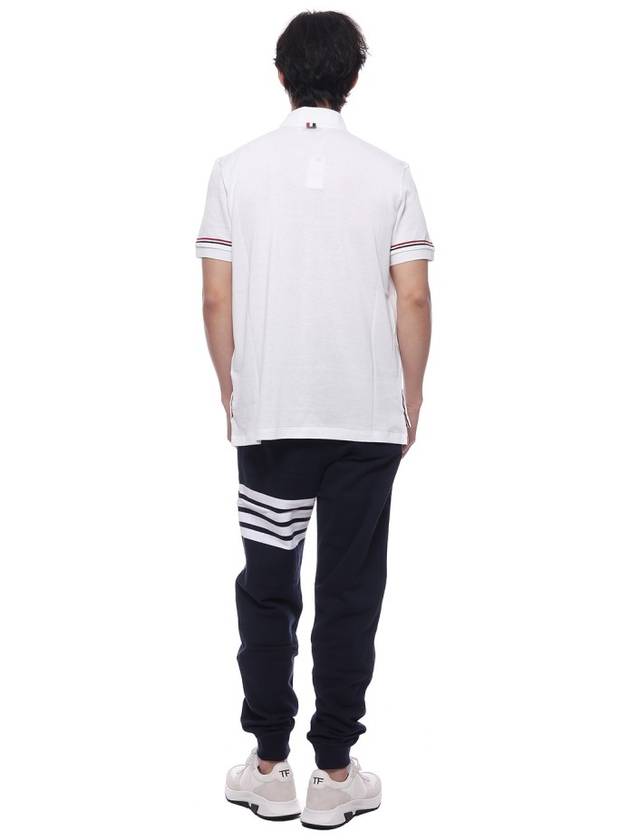 Lightweight Cotton Short Sleeve Polo Shirt White - THOM BROWNE - BALAAN 6